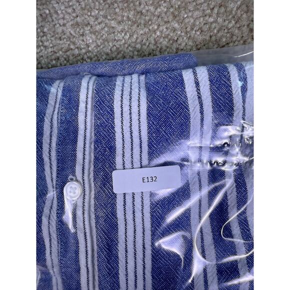 Old Navy Womens Blue/White Striped Mini Dress Linen Blend Sz Small Vacation E132 - Picture 10 of 10